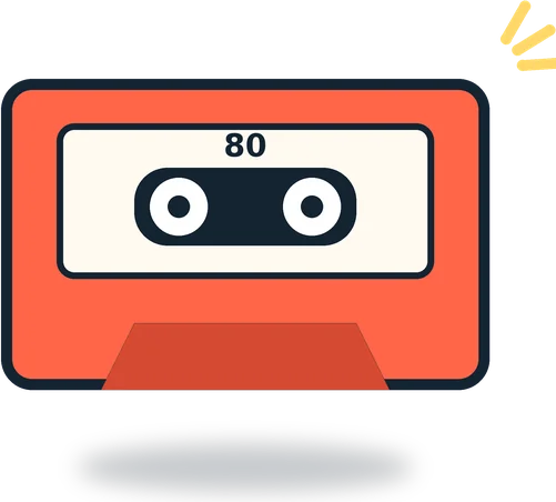 Kassettband – 80-talsquiz med frågor och svar