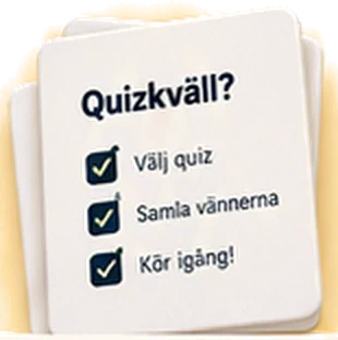 Checklista för quizkväll – färdiga quiz med frågor och svar