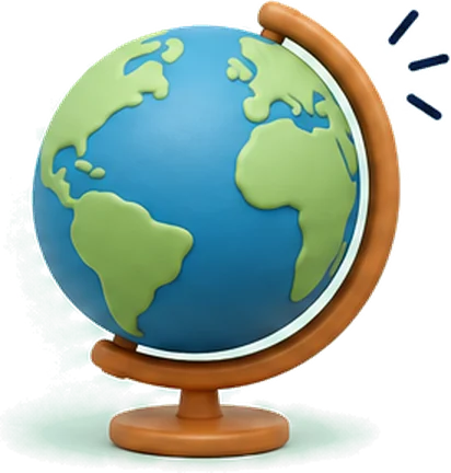 Jordglob – spela quiz