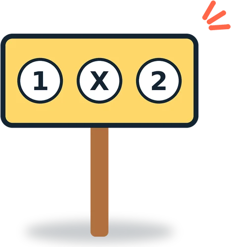 Skylt med 1, X och 2 – tipspromenad med frågor och svar
